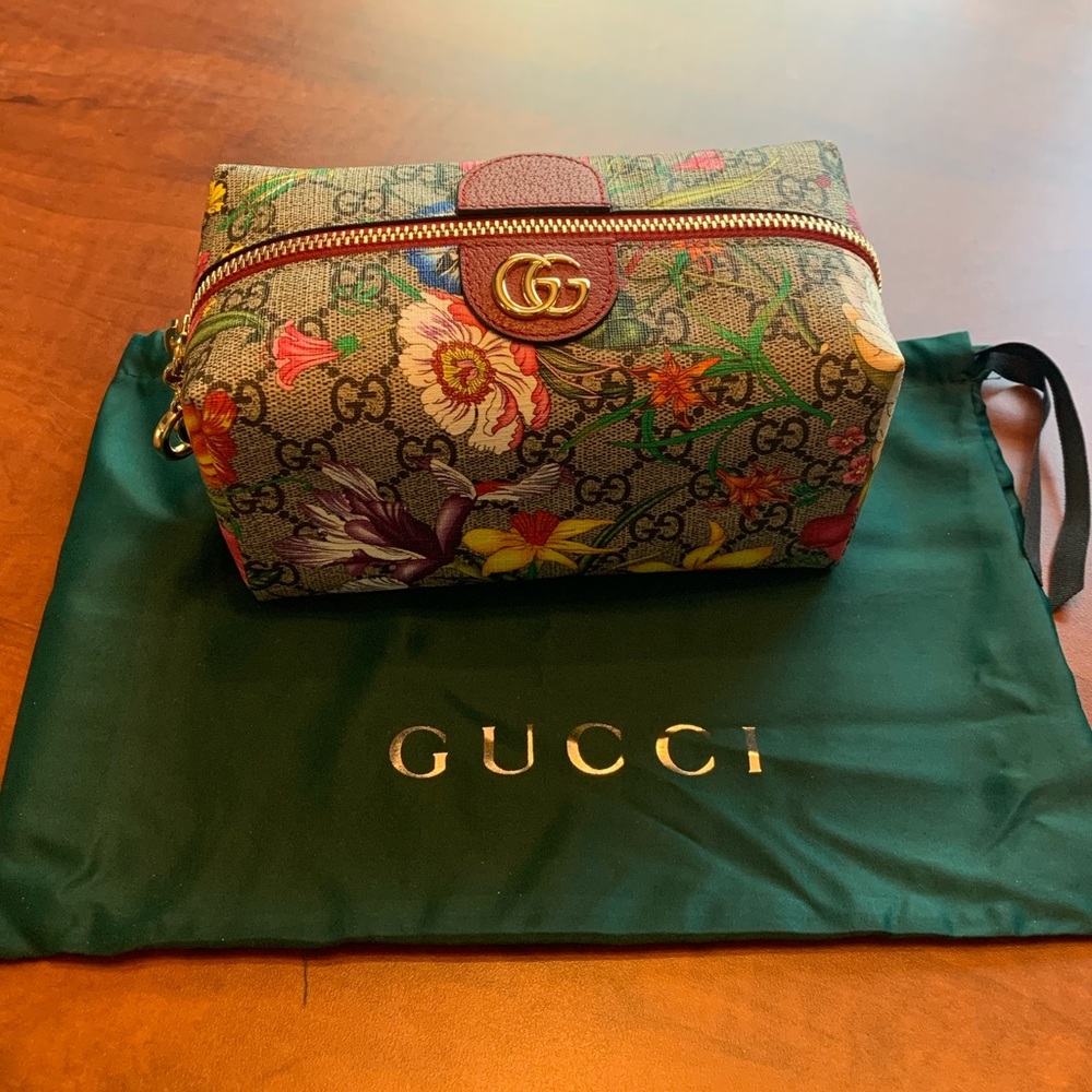 New Gucci Floral Makeup Bag